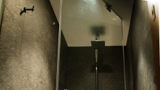 Pivot Door located in Changing Rooms made of Clear Glass